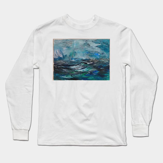 abstract sea 1963 - tove jansson Long Sleeve T-Shirt by Bequeat